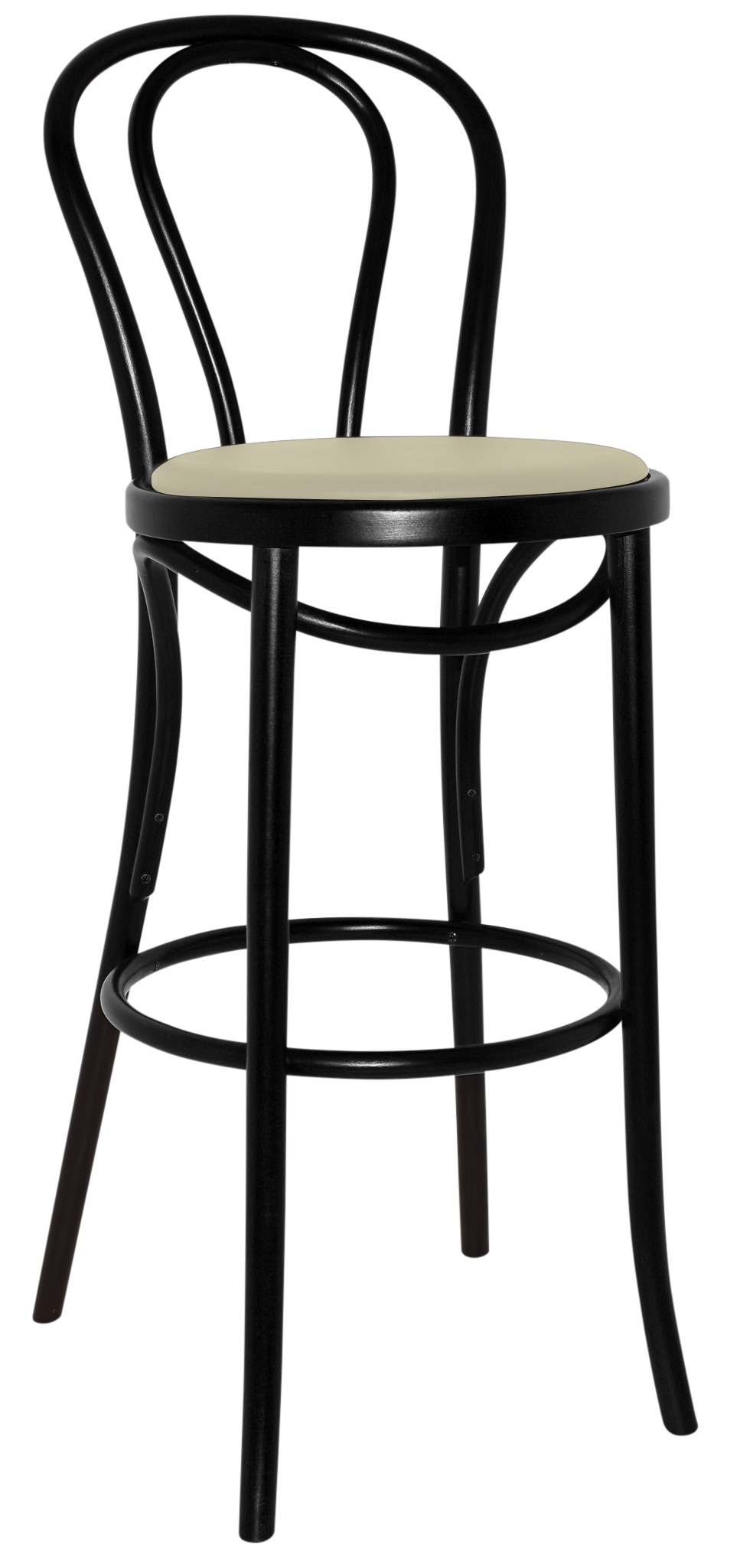 STOOL PRINCESS BLACK ASSEMBLED UNUPHOLSTERED