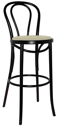 STOOL PRINCESS BLACK ASSEMBLED UNUPHOLSTERED