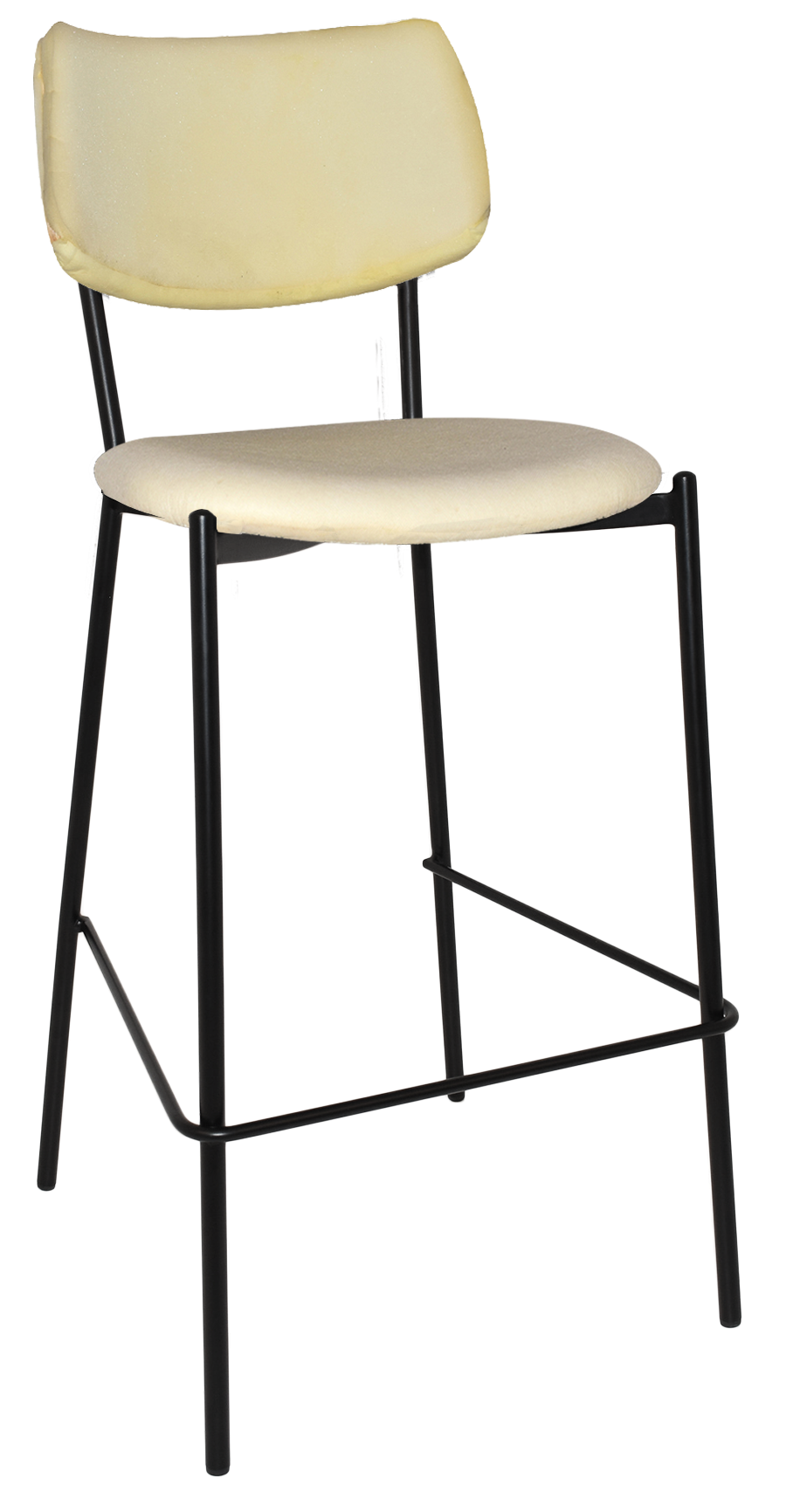 STOOL TEXAS BLACK - UNUPHOLSTERED (BACK & SEAT)