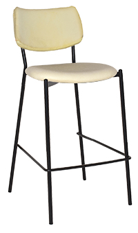 STOOL TEXAS BLACK - UNUPHOLSTERED (BACK & SEAT)