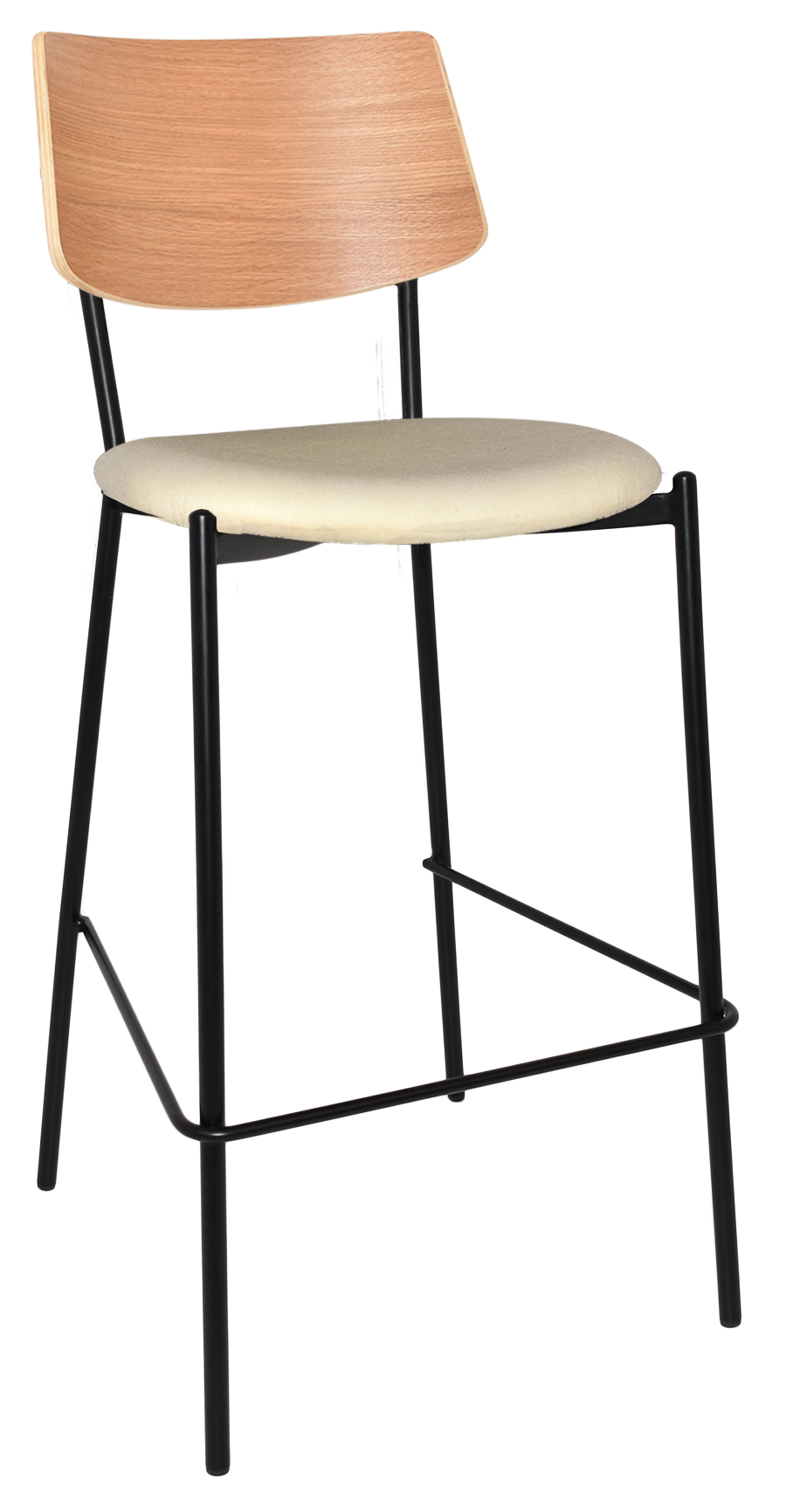 STOOL TEXAS BLACK - NATURAL - UNUPHOLSTERED