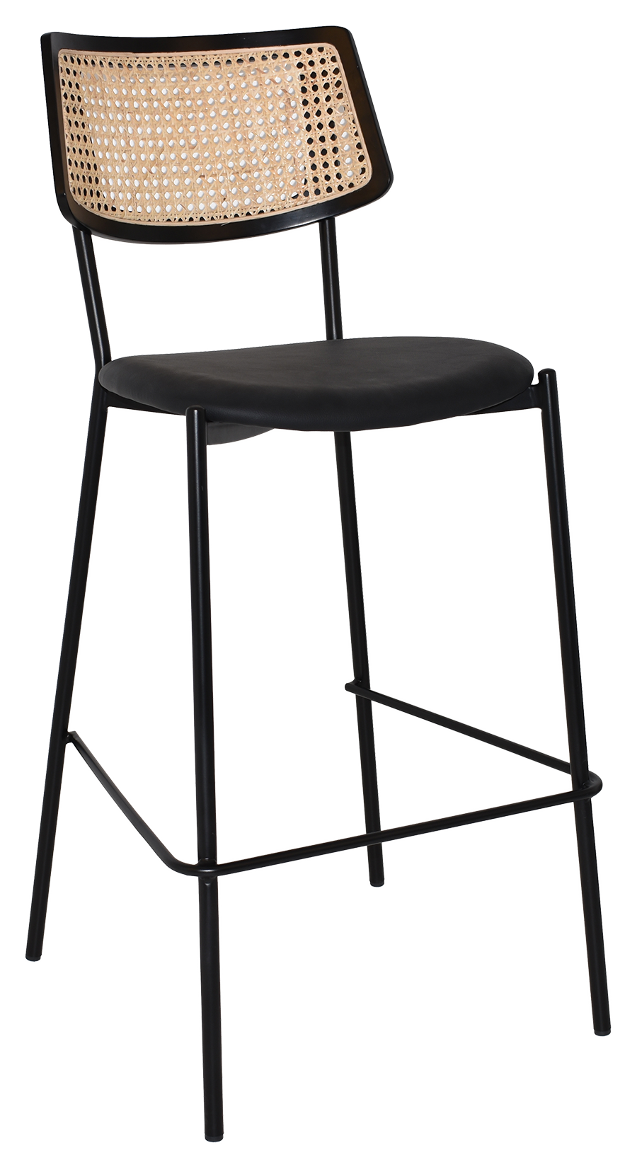 STOOL TEXAS BLACK - RATTAN BLACK - VINYL BLACK