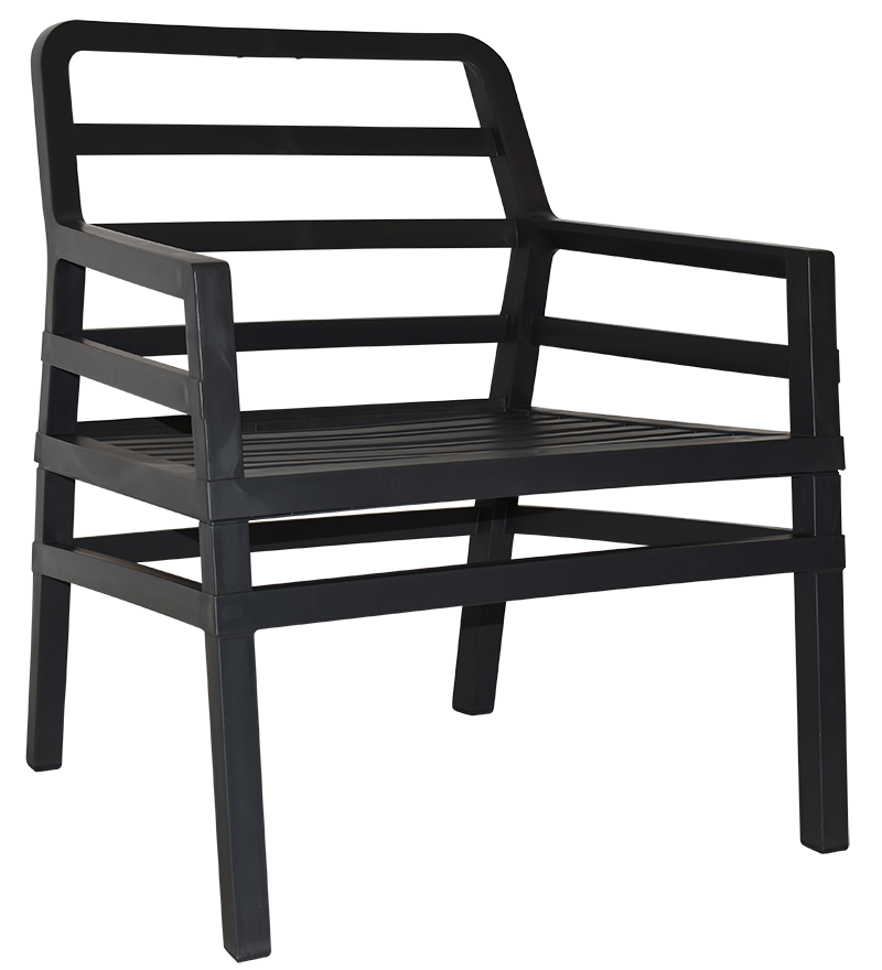 SHELL ARM CHAIR ARIA ANTHRACITE