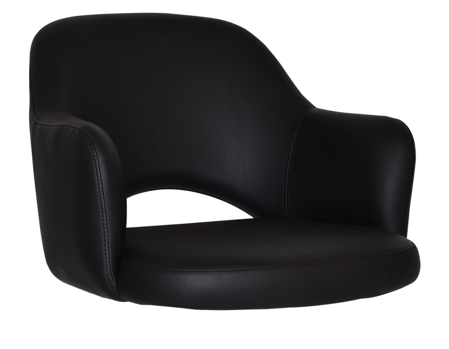 SHELL ALBURY ARM CHAIR VINYL BLACK