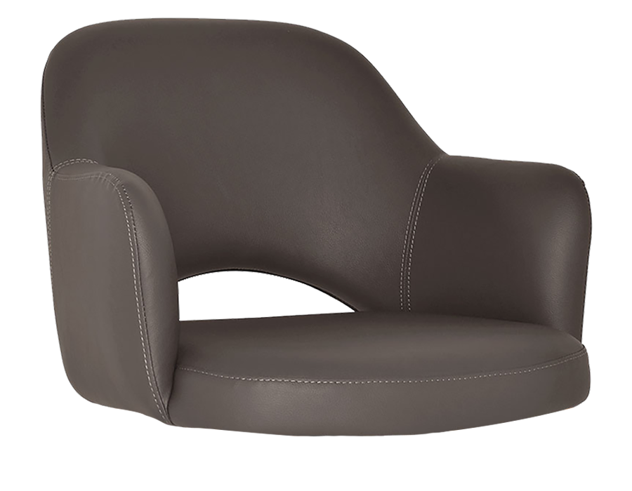 SHELL ALBURY ARM CHAIR VINYL CHARCOAL